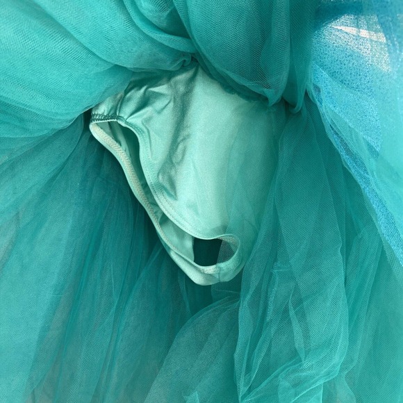 Costume Gallery Girls Beaded Tutu Size MC Teal Blue Green Floral Tulle Sequin - Picture 8 of 11